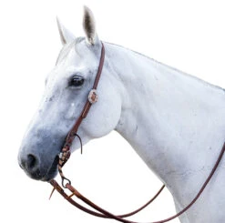 Nrs Tack 5/8in. Oiled Slot Ear Headstall With A Vine Buckle -Western Cowboy Supplies NRS SLTEHO 410B 1