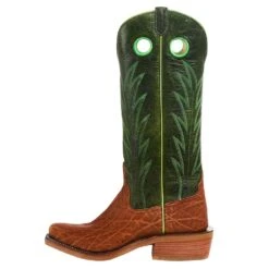 Rios Of Mercedes Men`s Brick Oiled Elephant 15in. Jade Navajo Bison Top Cutter Toe Boot -Western Cowboy Supplies R9031 3