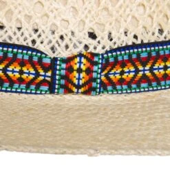 Rodeo King Tracker Jute With Tapestry Band 3 1/in.` Brim Fashion Straw Hat -Western Cowboy Supplies RK313 3