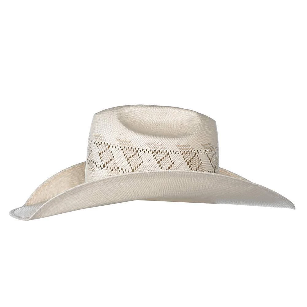 Rodeo King Ivory The Wind Shantung 4 1/2in. Brim Open Crown Straw Cowboy Hat 6 Rodeo King Ivory The Wind Shantung 4 1/2in. Brim Open Crown Straw Cowboy Hat - Image 4