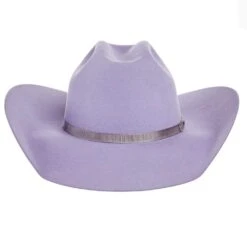 Rodeo King 7X Lilac Grey Ribbon Band 4in. Brim Felt Cowboy Hat -Western Cowboy Supplies RK321 4