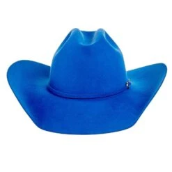 Rodeo King 7X Cobalt Blue 4in. Brim Open Crown Felt Cowboy Hat -Western Cowboy Supplies RK322 4