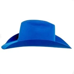 Rodeo King 7X Cobalt Blue 4in. Brim Open Crown Felt Cowboy Hat -Western Cowboy Supplies RK322 5