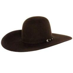 Rodeo King 7X Chocolate 5in. Brim Open Crown Self Band Felt Hat 7 Rodeo King 7X Chocolate 5in. Brim Open Crown Self Band Felt Hat -Western Cowboy Supplies RK413 5