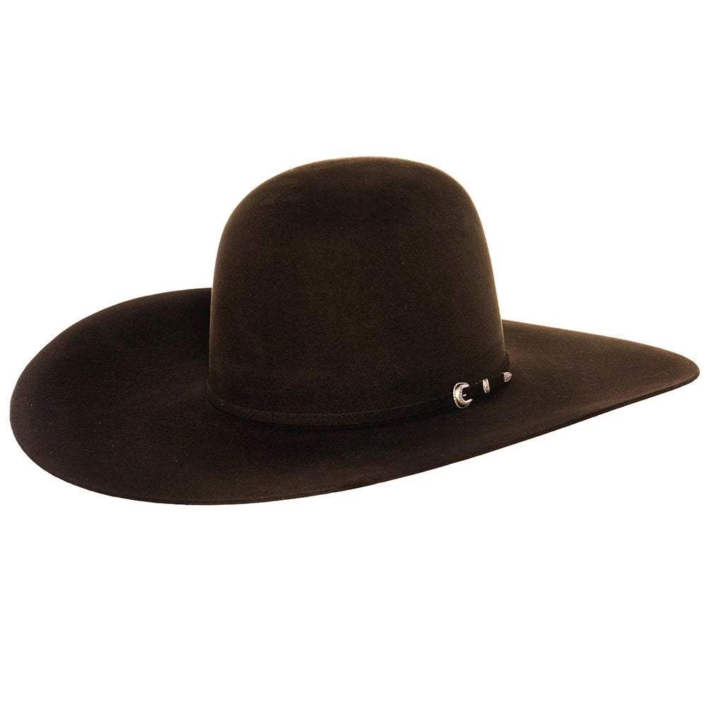 Rodeo King 7X Chocolate 5in. Brim Open Crown Self Band Felt Hat 5 Rodeo King 7X Chocolate 5in. Brim Open Crown Self Band Felt Hat - Image 3