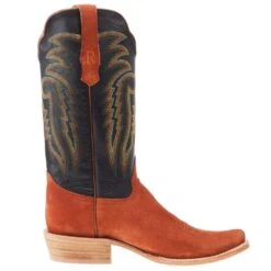 R Watson Boots Men's Cognac Boar 13in Black Sinatra Top Boot -Western Cowboy Supplies RW8603 1 05