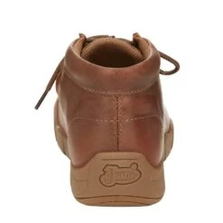 Justin Boots Mens Brown Cappie Ostrich Print 4in Round Moc Toe SE239 -Western Cowboy Supplies SE239 3