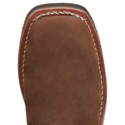 Justin Boots Women's Cottonwood Hickory Brown Square Toe 17in Tall Snake Boot -Western Cowboy Supplies SN6914 04