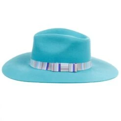 M&F Girls Pinch Front Turquoise Fashion Hat 3 1/2` Brim -Western Cowboy Supplies T7890033 31