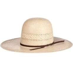 American Hats Tuf Cooper Collection 20 Star Ivory-Tan Fancy Weave 4-1/4in. Brim Straw Cowboy Hat -Western Cowboy Supplies TC88102CCHOC42 4