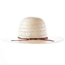 American Hats AHC TC8910 2 Cord Chocolate Band 4 1/4in. Brim Open Crown Straw Cowboy Hat -Western Cowboy Supplies TC8910S2CCHOC42 2