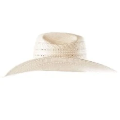 American Hats AHC TC8910 2 Cord Chocolate Band 4 1/4in. Brim Open Crown Straw Cowboy Hat -Western Cowboy Supplies TC8910S2CCHOC42 5
