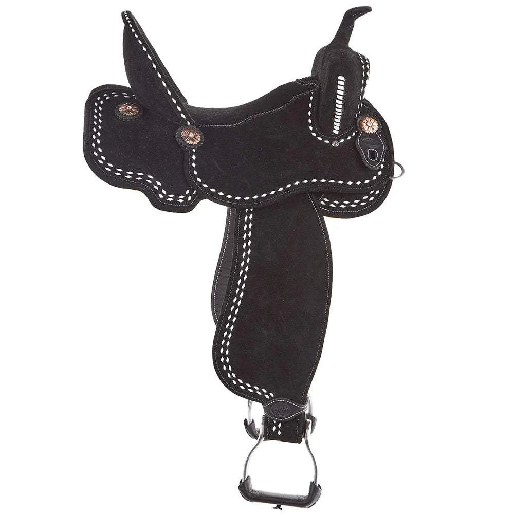 Tomahawk Black Roughout 14 1/2 Inch Lightweight Barrel Saddle With Buckstitch 4 Tomahawk Black Roughout 14 1/2 Inch Lightweight Barrel Saddle With Buckstitch - Image 2