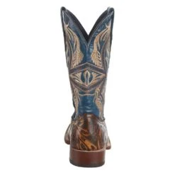 Tanner Mark Boots Men`s Hand Tool Jungle 12` Volcano Azul Top Square Toe Boot -Western Cowboy Supplies TM205544 4