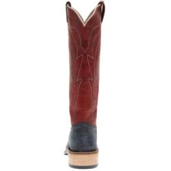 Olathe Boot Company Men`s Black Wyoming Reverse 16in Deep Red Navajo Bison Dog Top Cutter Toe Boot 10 Olathe Boot Company Men`s Black Wyoming Reverse 16in Deep Red Navajo Bison Dog Top Cutter Toe Boot -Western Cowboy Supplies TT14 04