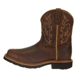 Justin Boot Company Ladies Jalena Maple Tan 8in. Maple Tan Top Water Proof Comp Toe Work Boot -Western Cowboy Supplies WKL9978 3