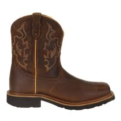 Justin Boot Company Ladies Jalena Maple Tan 8in. Maple Tan Top Water Proof Comp Toe Work Boot -Western Cowboy Supplies WKL9978 5