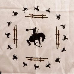 Wyoming Traders Ladies Ivory Fences Wild Rag -Western Cowboy Supplies WT LF1 2