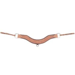 Martin Saddlery 3in Harness Leather Steer Roper Breast Collar -Western Cowboy Supplies bcw3srh 1